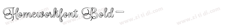 Homeworkfont Bold字体转换